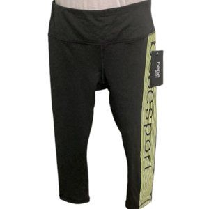 BEBE  Sport Capri Workout Yoga Pants Neon Highlighter  Lime Green Womens Small